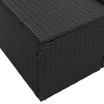 Garden Sofa with Cushion Black 123 x 62 x 69cm Poly Rattan 42006802