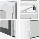 Tilt & Turn Basement Window RISOR 110 x 70 cm PVC and Glass 42047300
