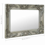 Wall Mirror Baroque Style 50x40 cm Silver 320310