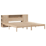 Bookcase Bed without Mattress 180x200 cm Super King Solid Wood Pine 3321546