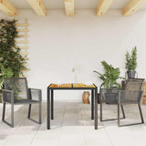 Garden Chairs 2 pcs Black Poly Rattan 4008113