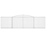 Arched Gabion Baskets 4 pcs 400x50x100/120 cm Galvanised Iron 3146998