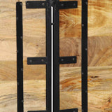 Headboard 200 cm Solid Wood Mango and Iron 4017558