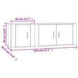 2 Piece TV Cabinet Set Grey Sonoma Engineered Wood 3188412
