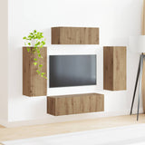 TV Cabinet Set 4 pcs Artisan Oak Engineered Wood 3409167