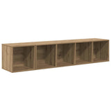 TV Cabinet Set Wall-mounted 2 pcs Artisan Oak Engineered Wood 3393173