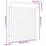 ZNTS Roller Shutter Aluminium 100x120 cm White 144967