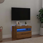 ZNTS TV Cabinet with LED Lights Artisan Oak 60x35x40 cm Engineered Wood 856311