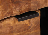 Sideboard Acacia Brown Finish 80 x 33 x 75 cm Solid Mango Wood 4017927