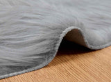 Faux Sheepskin Rug TAFALLA Grey 160 cm Polyester 42021538