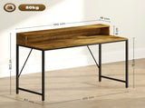 120cm Computer Desk with LED Lights and Power Outlets, Gaming Desk with Monitor Stand, Computer T3398P341428