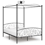 Bed Frame Black Metal Double Beds Classic/Traditional Bed Frame 284478