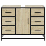 Bathroom Sink Cabinet Sonoma Oak 80x33x60 cm Engineered Wood 849280