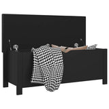 Storage Box with Cushion Black 105x40x45 cm 3279327