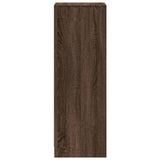 Sideboard with LED Brown Oak 38x34x100 cm Engineered Wood 852172