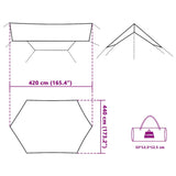 Camping Tarp Blue 420x440 cm Waterproof 94677
