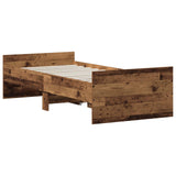 Bed Frame Old Wood 100 x 200 cm Engineered Wood 3446580