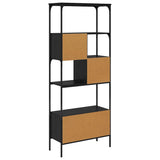 Bookcase Black Oak 76 x 33 x 188.5 cm Engineered Wood 882988
