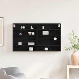 Display Cabinet Black Oak 100 x 15 x 58 cm Engineered Wood 873906