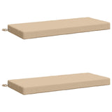 2-Piece Bench Cushions SOEST 2 pcs 100% Polyester Cream 950147