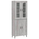 Highboard Grey Sonoma 69.5x34x180 cm Engineered Wood 3198231