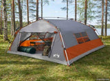 Instant Tent Water-resistant 4-Person Grey and Orange 42042272