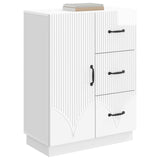 Sideboard High Gloss White 66 x 34.5 x 87 cm Engineered Wood 895319