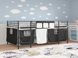 Kids'Loft Bed Frame with Curtains Black 100 x 200 cm 42020792