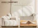 10-Point Massage Recliner Armchair - Cream T3398P330457