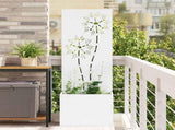 Garden Privacy Screen White 50 x 150 cm Cold-rolled steel 876435