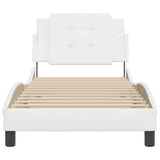 Bed Frame without Mattress "Zadar" White 90x200 cm Faux Leather 3208157