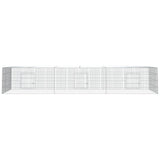 3-Panel Rabbit Cage 325x109x54 cm Galvanised Iron 171564