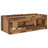 Loft Bed Frame with Cabinet 3 pcs Old Wood Engineered Wood 3423420