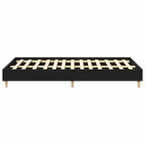 Bed Frame Black Oak 203 x 123 x 25 cm Engineered Wood 862844