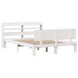 Bed Frame with Headboard without Mattress White 135x190 cm Double 3306818