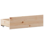 ZNTS Bookcase Bed without Mattress 120x190 cm Small Double Solid Wood Pine 3308939