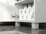 Tall Bathroom Cabinet, Freestanding Bathroom Cabinet with Adjustable Shelves and Double Doors T3398P343304