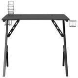 Gaming Desk with Y Shape Legs Black 90x60x75 cm 325404