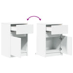 ZNTS Bedside Cabinets with LED Lights 2 pcs White Engineered Wood 851999