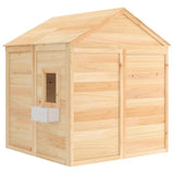 Playhouse with Lockable Door and Flower Pots Solid Wood Fir 93686