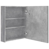 LED Bathroom Mirror Cabinet Concrete Grey 50x14x60 cm 326479