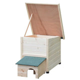 ZNTS @pet Hedgehog House XL 53x65x52cm Wood White 447626