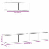 3 Piece TV Cabinet Set Concrete Grey Engineered Wood 3114481