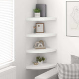 Floating Corner Shelves 4 pcs White 35x35x3.8 cm MDF 323918