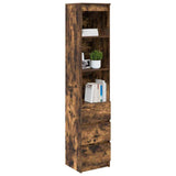 Highboard Smoked Oak 37.5x35x180 cm Engineered Wood 861665