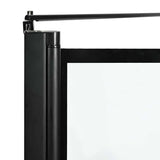 Bath Shower Screen Black and Transparent 100 x 68 x 128 cm 42018554
