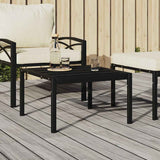 Garden Coffee Table Black 60x60x35 cm Steel 362726