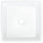 Wash Basin White 37x37x13 cm Ceramic Square 153341