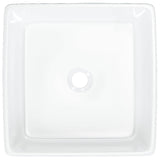Wash Basin White 37x37x13 cm Ceramic Square 153341