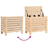 Garden Footstool Natural Solid Pine Wood 62x31.5x52 cm Foldable 844888